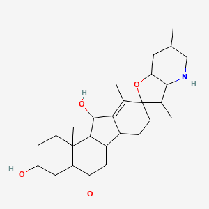 3,11-dihydroxy-3',6',10,11b-tetramethylspiro[1,2,3,4,4a,6,6a,6b,7,8,11,11a-dodecahydrobenzo[a]fluorene-9,2'-3a,4,5,6,7,7a-hexahydro-3H-furo[3,2-b]pyridine]-5-one