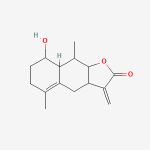 8-hydroxy-5,9-dimethyl-3-methylidene-3aH,4H,6H,7H,8H,8aH,9H,9aH-naphtho[2,3-b]furan-2-one