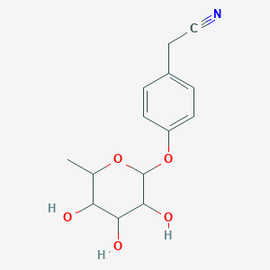 2-[4-(3,4,5-trihydroxy-6-methyloxan-2-yl)oxyphenyl]acetonitrile