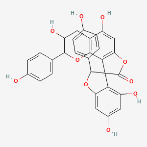 molecular formula C30H22O10 B12326344 Abiesinol E; Listvenol 