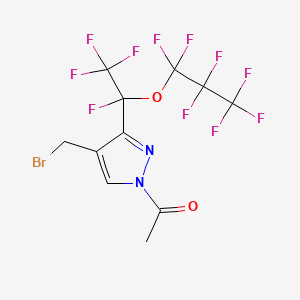 1H-Pyrazole, 1-acetyl-4-bromomethyl[1,2,2,2-tetrafluoro-1-(heptafluoropropoxy)ethyl]-(9CI)