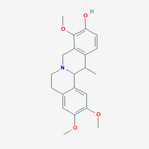 molecular formula C21H25NO4 B12326359 2,3,9-trimethoxy-13-methyl-6,8,13,13a-tetrahydro-5H-isoquinolino[2,1-b]isoquinolin-10-ol 