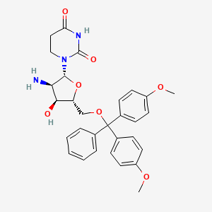 molecular formula C30H33N3O7 B12326390 Uridine, 2'-amino-5'-O-[bis(4-methoxyphenyl)phenylmethyl]-2'-deoxy- 