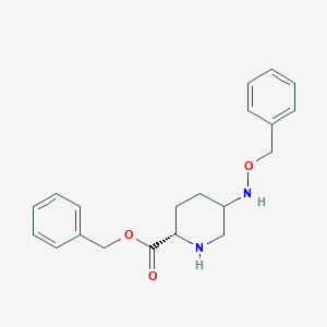 molecular formula C20H24N2O3 B12326402 2-Piperidinecarboxylic acid, 5-[(phenylmethoxy)amino]-, phenylmethyl ester, (2S)- 