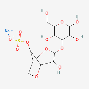 Sodium;[4-hydroxy-3-[2,3,5-trihydroxy-6-(hydroxymethyl)oxan-4-yl]oxy-2,6-dioxabicyclo[3.2.1]octan-8-yl] sulfate