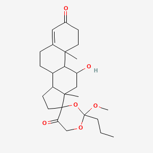 11'-hydroxy-2-methoxy-10',13'-dimethyl-2-propylspiro[1,3-dioxane-4,17'-2,6,7,8,9,11,12,14,15,16-decahydro-1H-cyclopenta[a]phenanthrene]-3',5-dione