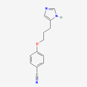 molecular formula C13H13N3O B1232663 4-[3-(1H-Imidazol-4-yl)propoxy]benzonitrile 