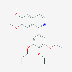 molecular formula C24H29NO5 B12326686 1-(3,4-Diethoxy-5-propoxyphenyl)-6,7-dimethoxyisoquinoline 