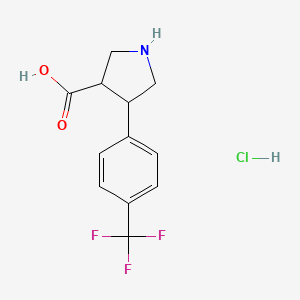 4-[4-(Trifluoromethyl)phenyl]pyrrolidine-3-carboxylic acid hydrochloride