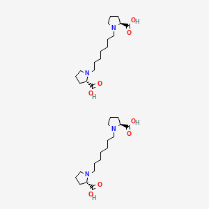 (2S)-1-[7-[(2S)-2-carboxypyrrolidin-1-yl]heptyl]pyrrolidine-2-carboxylic acid