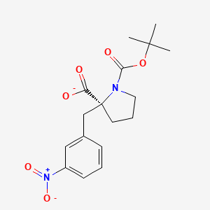 1,2-Pyrrolidinedicarboxylic acid, 2-[(3-nitrophenyl)methyl]-, 1-(1,1-dimethylethyl) ester, (2S)-