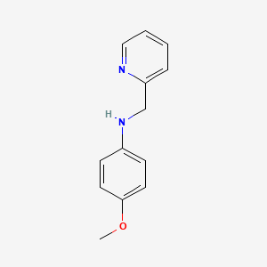 molecular formula C13H14N2O B12326785 4-methoxy-N-(2-pyridinylmethyl)aniline CAS No. 4334-27-4