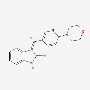 3-[(6-morpholino-3-pyridinyl)methylene]-1,3-dihydro-2H-indol-2-one