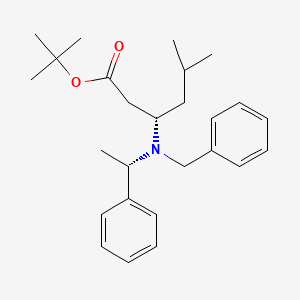 3-(S)-[Benzyl-(1-(S)-phenyl-ethyl)-amino]-5-methyl-hexanoic acid tert-butyl ester