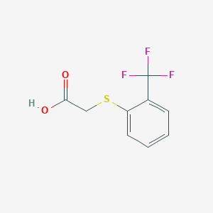 molecular formula C9H7F3O2S B12326845 Acetic acid, 2-[[2-(trifluoromethyl)phenyl]thio]- 