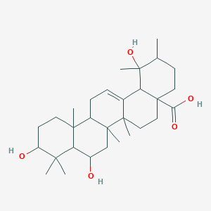 molecular formula C30H48O5 B12326883 (3beta,6alpha,19alpha)-3,6,19-Trihydroxy-12-ursen-28-oic acid 