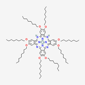 molecular formula C96H150N8O8 B12326927 6,7,15,16,24,25,33,34-Octaoctoxy-2,11,20,29,37,38,39,40-octazanonacyclo[28.6.1.13,10.112,19.121,28.04,9.013,18.022,27.031,36]tetraconta-1(36),2,4,6,8,10,12,14,16,18,21,23,25,27,30,32,34-heptadecaene 