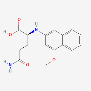 (2S)-5-amino-2-[(4-methoxynaphthalen-2-yl)amino]-5-oxopentanoic acid