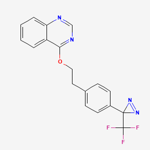 4-(2-{4-[3-(trifluoromethyl)-3H-diazirin-3-yl]phenyl}ethoxy)quinazoline