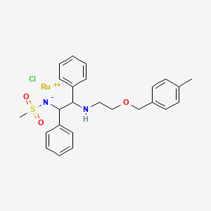 Chloro{N-[(1R,2R)-2-[(S)-[2-[[1,2,3,4,5,6-eta)-4-methylphenyl]methoxy]ethyl]amino]-1,2-diphenylethylmethanesulfonamidato}ruthenium(II)