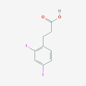 Benzenepropanoic acid, 2,4-diiodo-