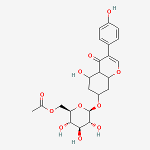 [(2R,3S,4S,5R,6R)-3,4,5-trihydroxy-6-[[5-hydroxy-3-(4-hydroxyphenyl)-4-oxo-4a,5,6,7,8,8a-hexahydrochromen-7-yl]oxy]oxan-2-yl]methyl acetate