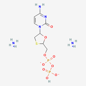 Diazanium;[[5-(4-amino-2-oxopyrimidin-1-yl)-1,3-oxathiolan-2-yl]methoxy-oxidophosphoryl] hydrogen phosphate