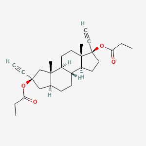 molecular formula C28H38O4 B1232717 Anordrin CAS No. 56470-64-5