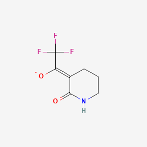 2-Piperidinone, 3-(2,2,2-trifluoroacetyl)-, ion(1-)