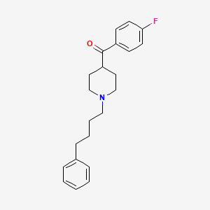 molecular formula C22H26FNO B1232720 (4-Fluorophenyl)-[1-(4-phenylbutyl)-4-piperidinyl]methanone CAS No. 120357-05-3