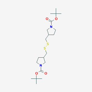 molecular formula C20H36N2O4S2 B12327206 Di-tert-butyl 3,3'-(disulfanediylbis(methylene))bis(pyrrolidine-1-carboxylate) 