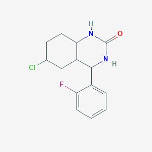 2(1H)-Quinazolinone, 6-chloro-4-(2-fluorophenyl)-