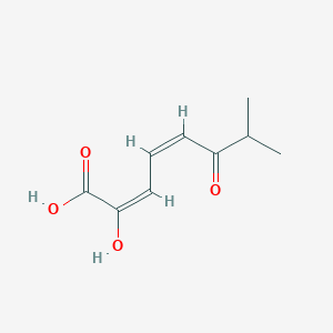 molecular formula C9H12O4 B1232725 2-Hydroxy-6-oxo-7-methylocta-2,4-dienoate CAS No. 105688-62-8