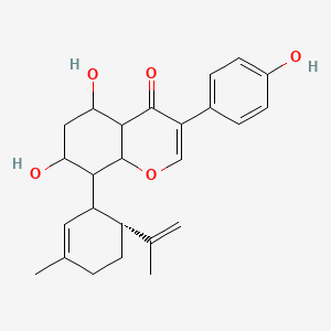 5,7-dihydroxy-3-(4-hydroxyphenyl)-8-[(1R,6R)-3-methyl-6-prop-1-en-2-ylcyclohex-2-en-1-yl]-4a,5,6,7,8,8a-hexahydrochromen-4-one