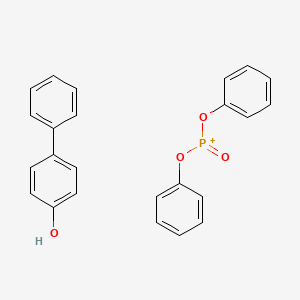 Oxo(diphenoxy)phosphanium;4-phenylphenol