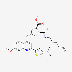 (1R,2R,4S)-2-[(5-hexen-1-ylmethylamino)carbonyl]-4-[[7-methoxy-8-methyl-2-[4-(1-isopropyl)-2-thiazolyl]-4-quinolinyl]oxy]-Cyclopentanecarboxylic acid methyl ester