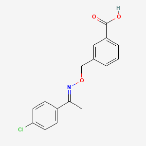 3-[[(E)-1-(4-chlorophenyl)ethylideneamino]oxymethyl]benzoic acid