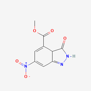 molecular formula C9H7N3O5 B12327303 3-Hydroxy-6-nitro-4-(1H)indazole carboxylic acid methyl ester 