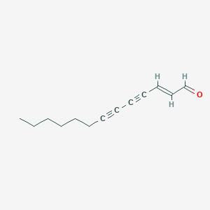 molecular formula C13H16O B1232732 2-Tridecene-4,7-diynal 