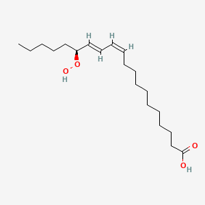molecular formula C20H36O4 B1232733 15S-hydroperoxy-11Z,13E-eicosadienoic acid 