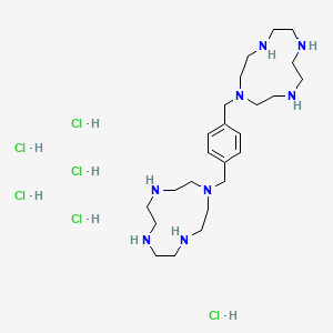 1,4-Bis((1,4,7,10-tetraazacyclododecan-1-yl)methyl)benzene hexahydrochloride