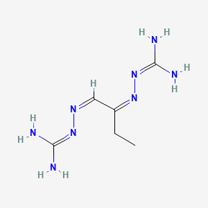 molecular formula C6H14N8 B1232743 2-[(Z)-[(1Z)-1-(diaminomethylidenehydrazinylidene)butan-2-ylidene]amino]guanidine 