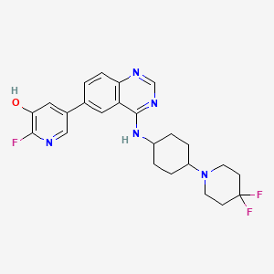 5-[4-[[cis-4-(4,4-Difluoro-1-piperidinyl)cyclohexyl]amino]-6-quinazolinyl]-2-fluoro-3-pyridinol