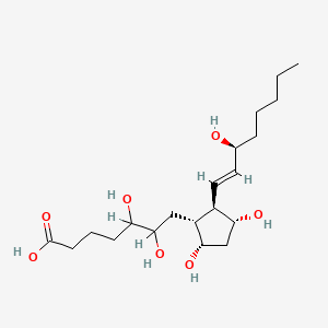 molecular formula C20H36O7 B1232778 5,6-Dihydroxyprostaglandin F1a CAS No. 87692-41-9