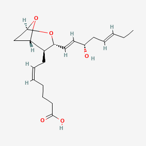 molecular formula C20H30O5 B1232783 (Z)-7-[(1S,3R,4S,5S)-3-[(1E,3S,5E)-3-Hydroxyocta-1,5-dienyl]-2,6-dioxabicyclo[3.1.1]heptan-4-yl]hept-5-enoic acid CAS No. 60114-68-3