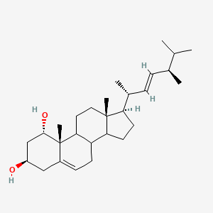 molecular formula C28H46O2 B12327831 Ergosta-5,22-diene-1,3-diol, (1a,3b,22E)- 