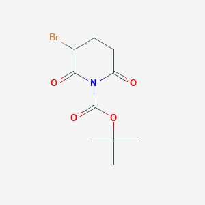 molecular formula C10H14BrNO4 B12327849 3-Bromo-1-Boc-piperidine-2,6-dione 