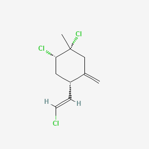 molecular formula C10H13Cl3 B1232785 Plocamene E CAS No. 63866-51-3
