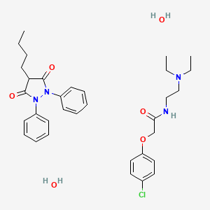 molecular formula C33H45ClN4O6 B1232788 Clofezone dihydrate CAS No. 60104-29-2