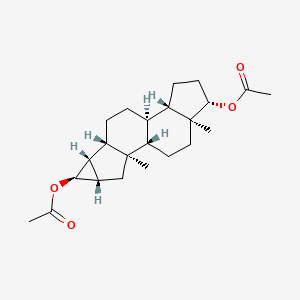 molecular formula C23H34O4 B1232793 2,4-Cycloandrostane-3,17-diol diacetate CAS No. 57177-67-0